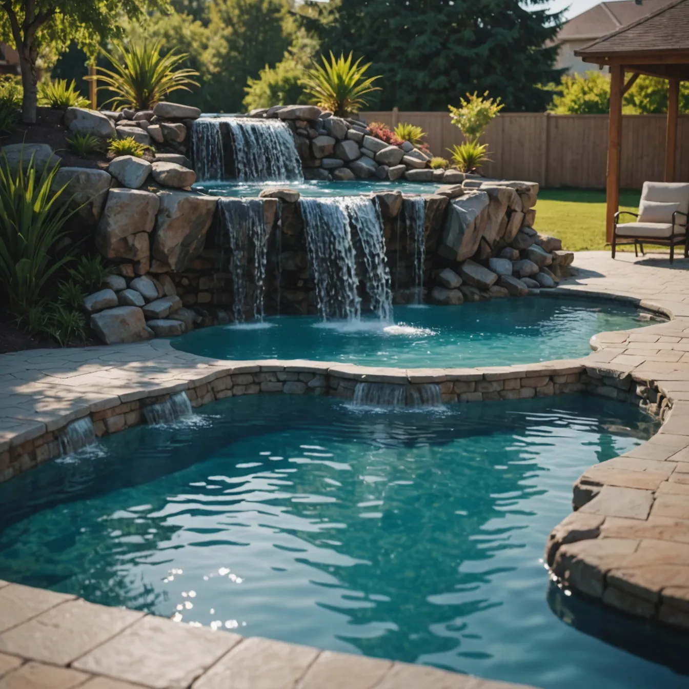 water fall feature